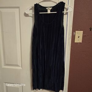 Sheer Dark navy blue shift dress